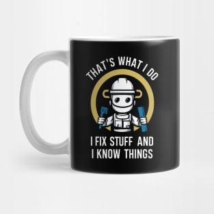 "I Fix Stuff" Funny Mechanic, Engineer, Garage Mug